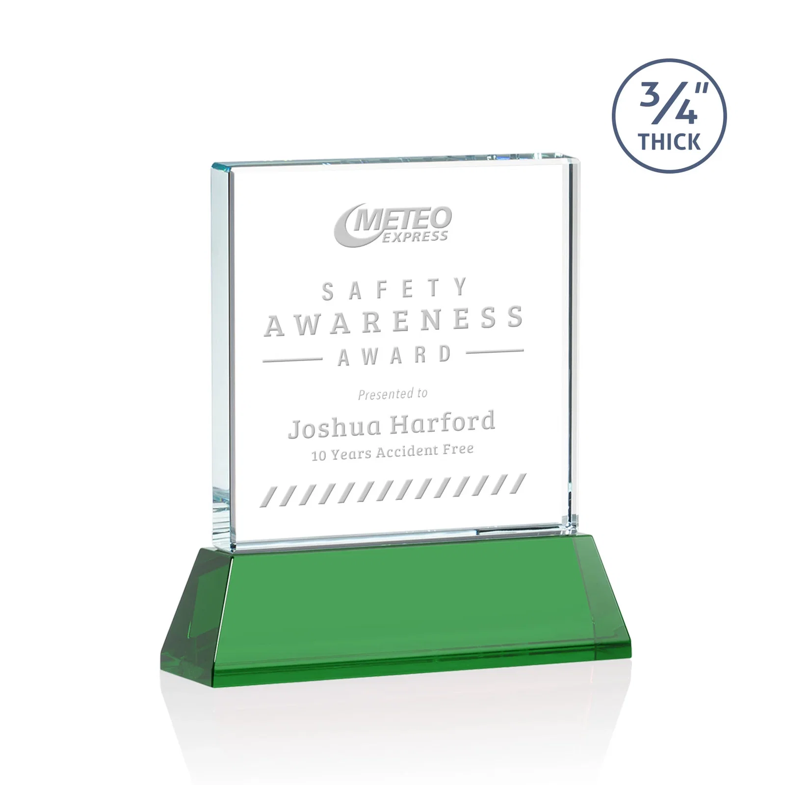 Personalized Starfire Crystal Award with Decoration on Base and Crystal, awards for service anniversary gifts