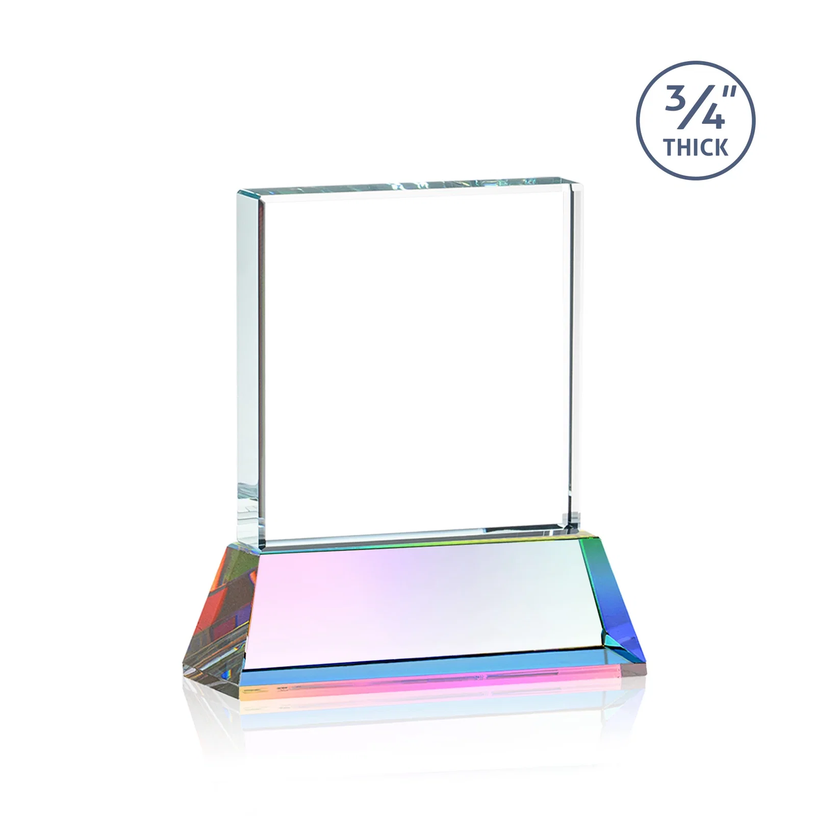 Customized Starfire Crystal Award with Decoration on Base and Crystal, awards, with your logo for safety achievement programs