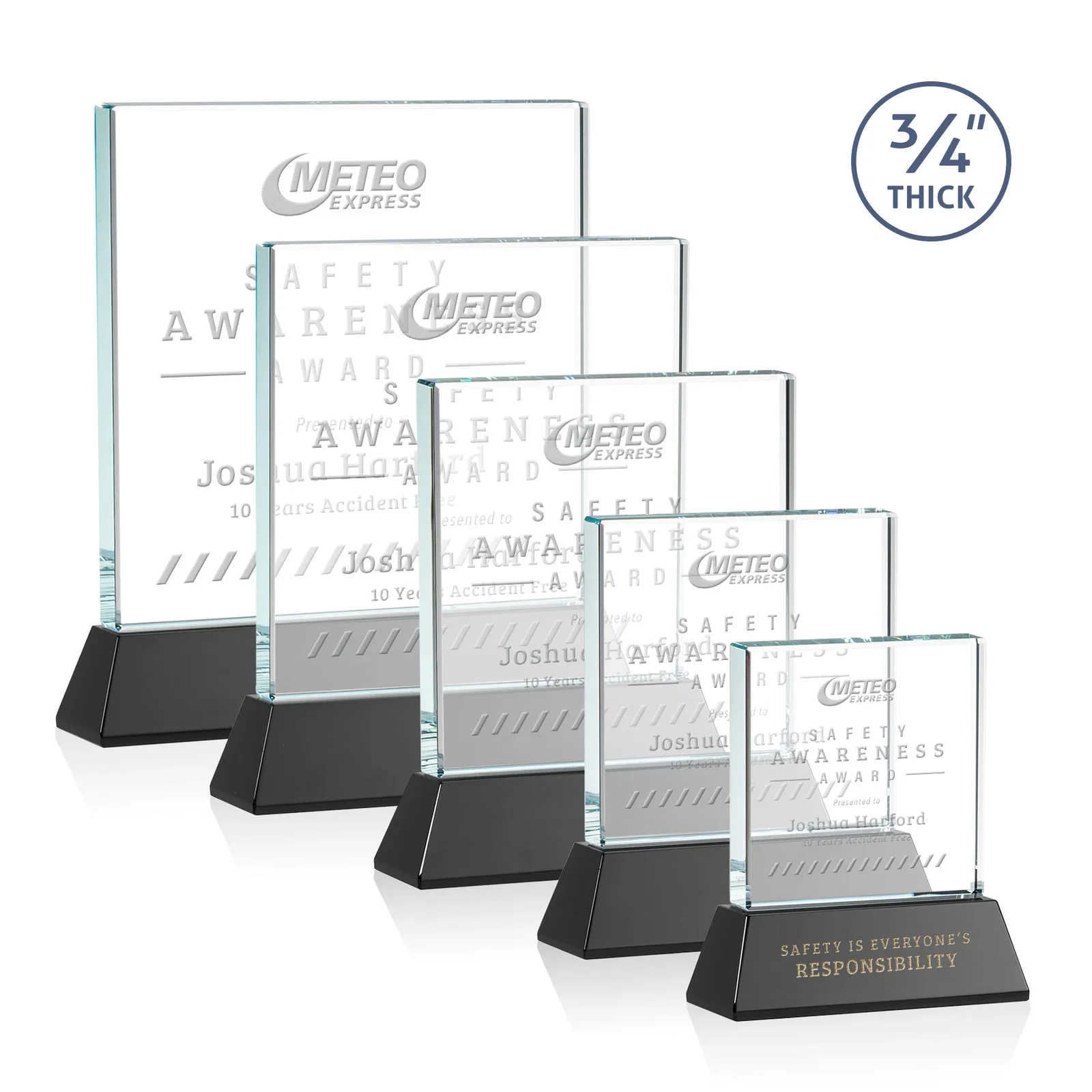 Personalized Starfire Crystal Award with Decoration on Base and Crystal, awards for donor appreciation