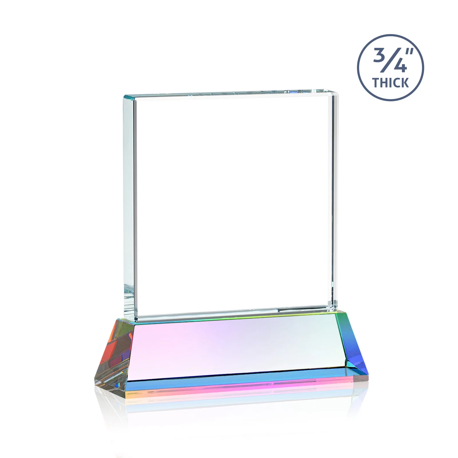 Customized Starfire Crystal Award with Decoration on Base and Crystal, awards, with your logo for volunteer appreciation