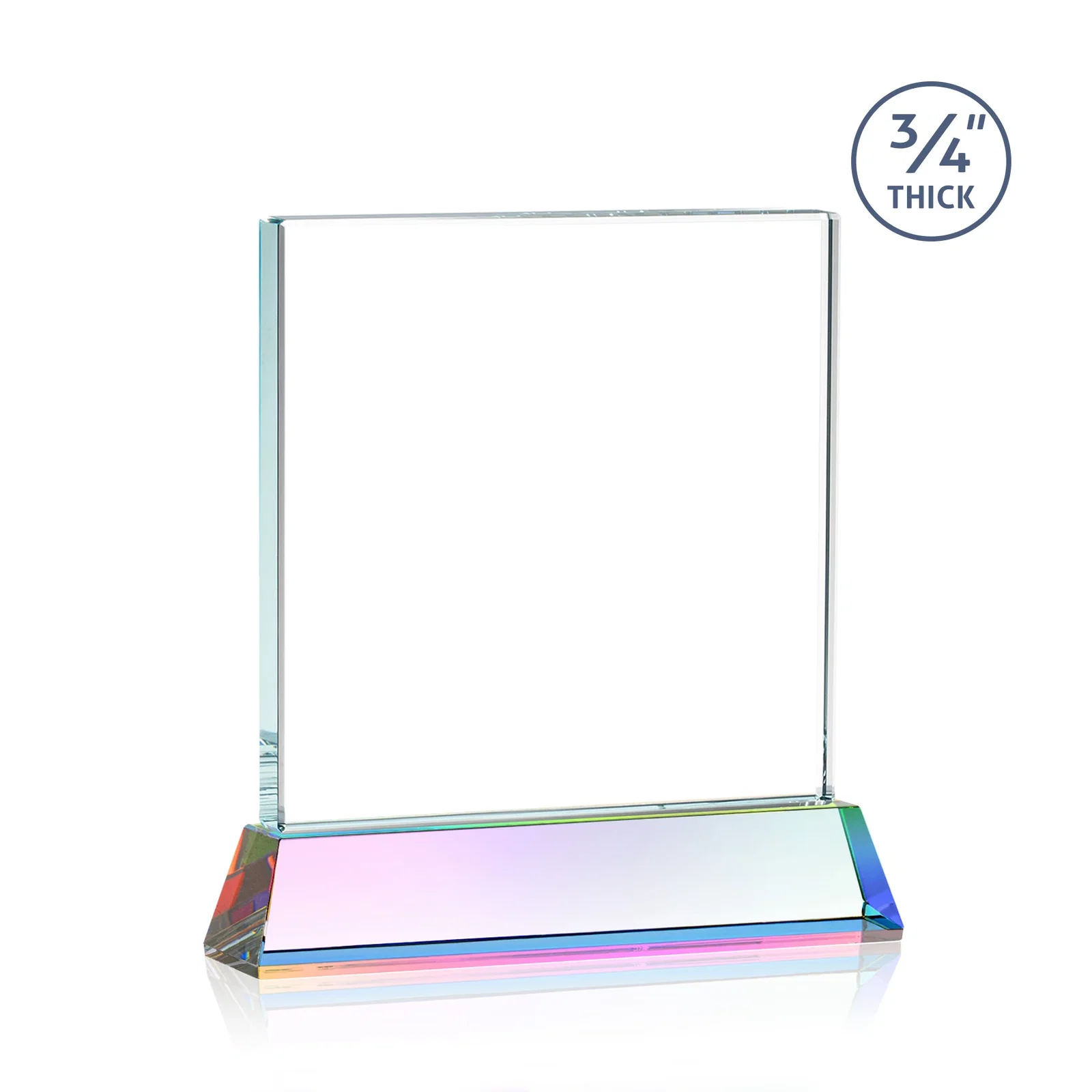 Customized Starfire Crystal Award with Decoration on Base and Crystal, awards, with your logo for company anniversary events