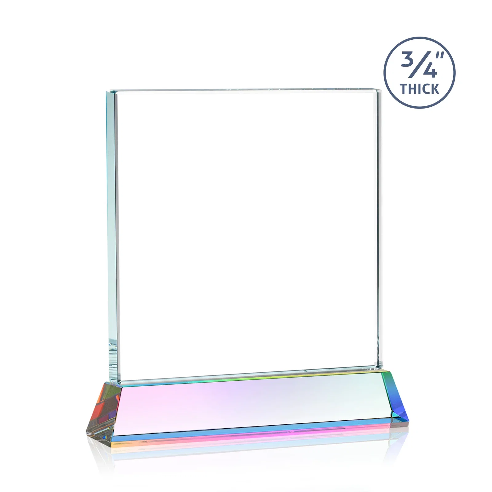 Custom engraved Starfire Crystal Award with Decoration on Base and Crystal, awards, with your logo for employee recognition
