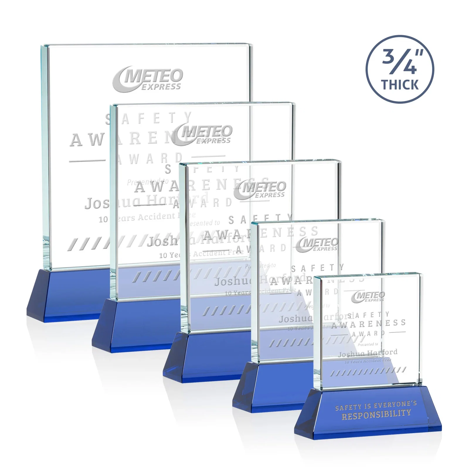 Promotional Starfire Crystal Award with Decoration on Base and Crystal, awards for employee recognition
