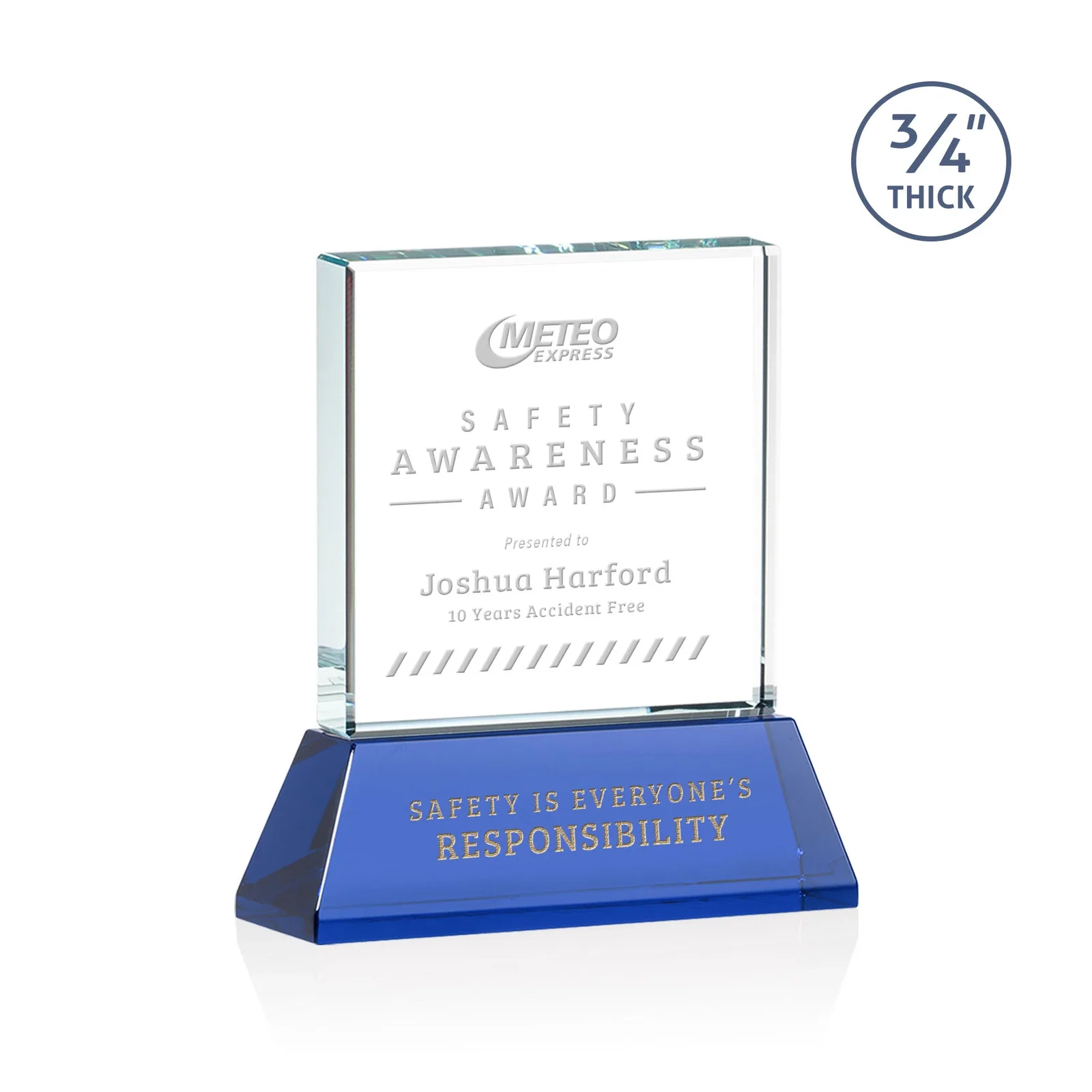Promotional Starfire Crystal Award with Decoration on Base and Crystal, awards for corporate award ceremonies