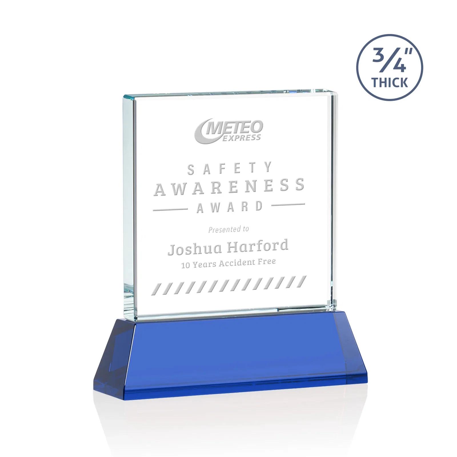 Promotional Starfire Crystal Award with Decoration on Base and Crystal, awards for service anniversary gifts