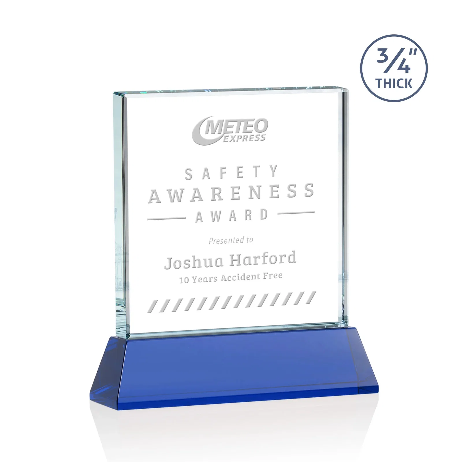 Promotional Starfire Crystal Award with Decoration on Base and Crystal, awards for sales achievement awards