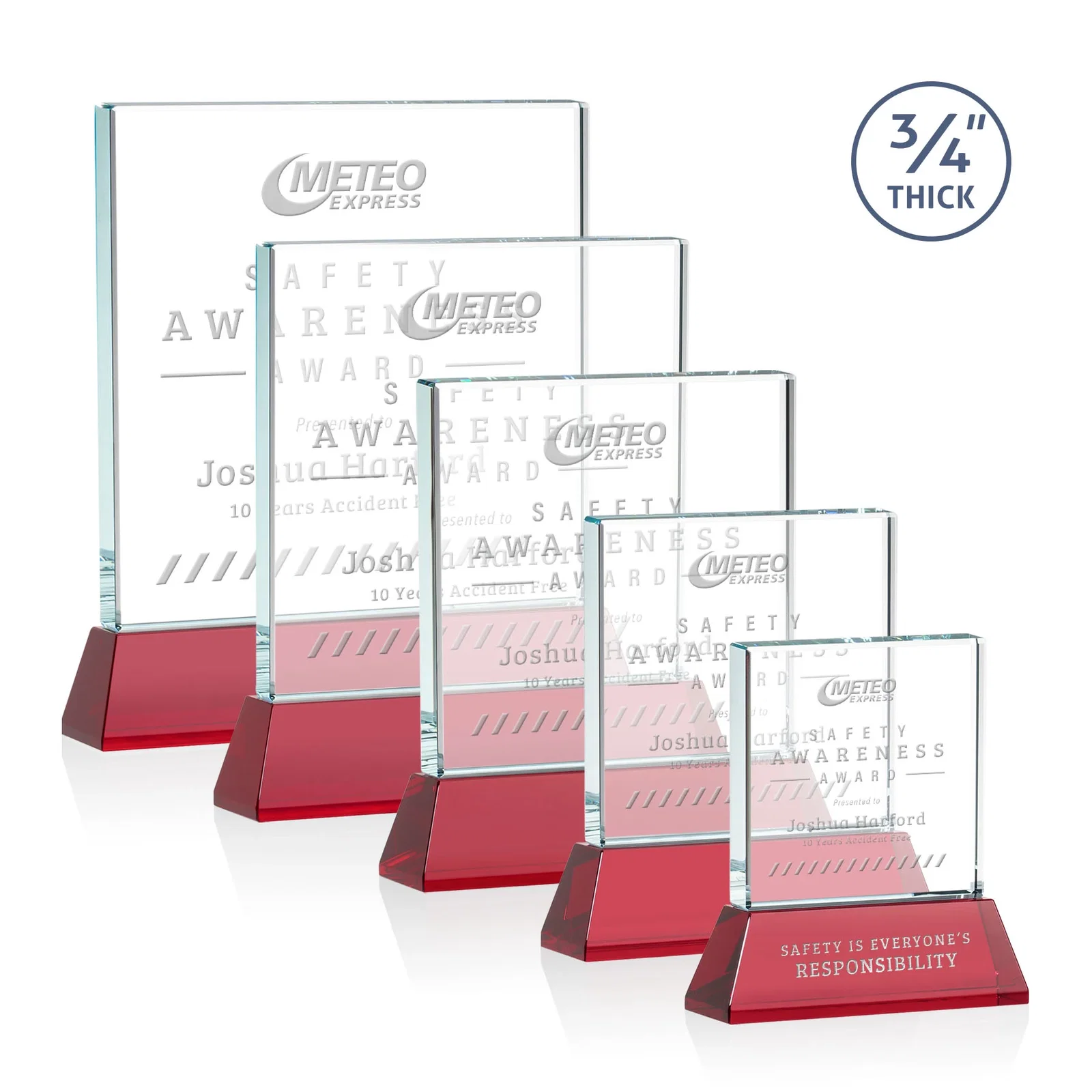 Promotional Starfire Crystal Award with Decoration on Base and Crystal, awards for donor appreciation