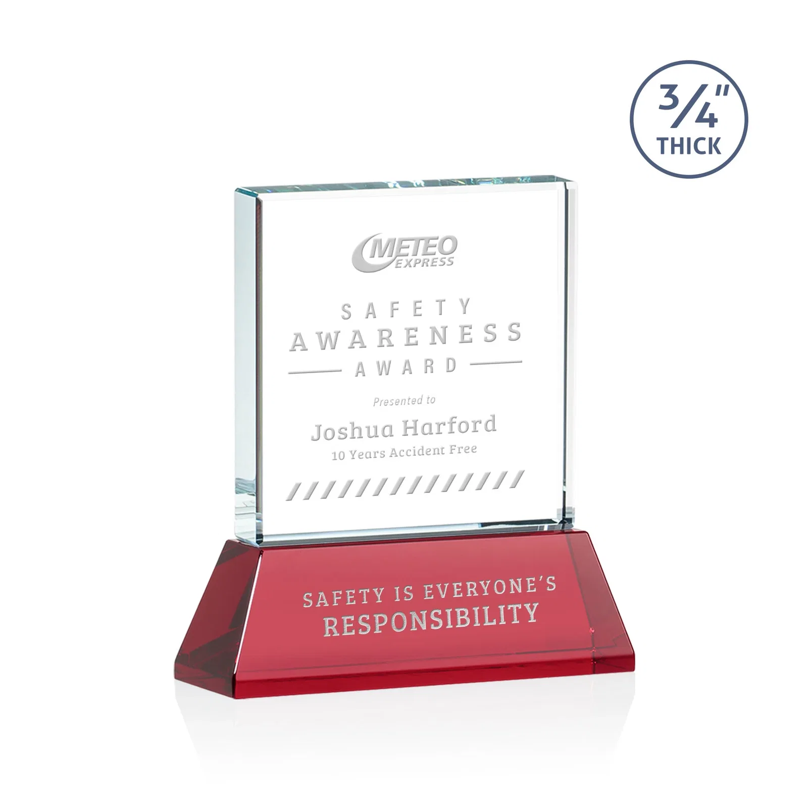 Promotional Starfire Crystal Award with Decoration on Base and Crystal, awards for graduation ceremonies