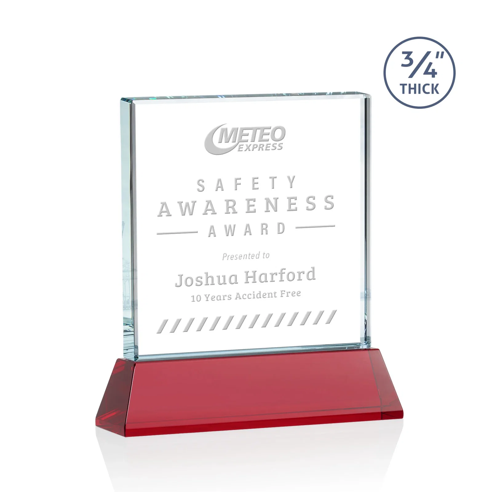 Promotional Starfire Crystal Award with Decoration on Base and Crystal, awards for volunteer appreciation