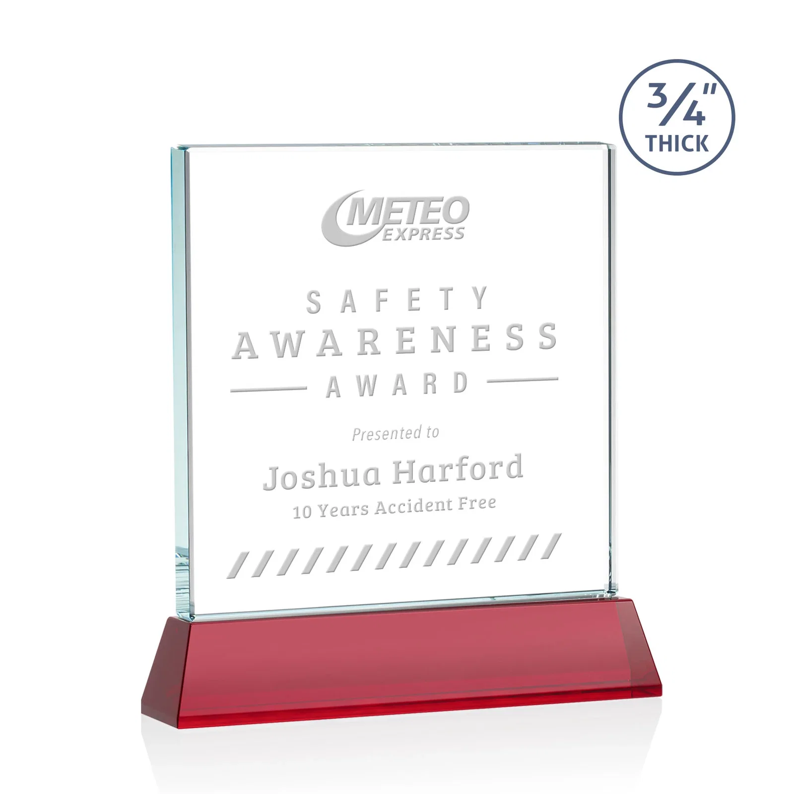 Promotional Starfire Crystal Award with Decoration on Base and Crystal, awards for company anniversary events