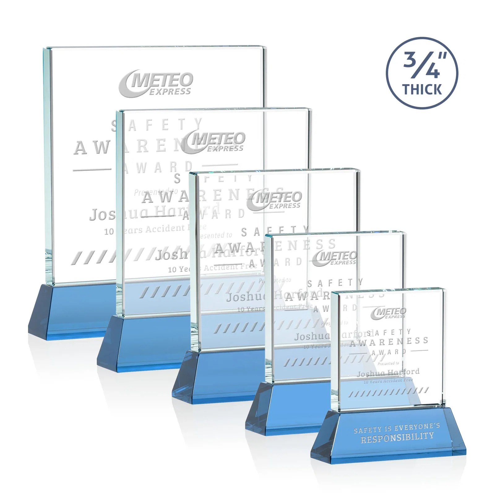 Branded Starfire Crystal Award with Decoration on Base and Crystal, awards for employee recognition