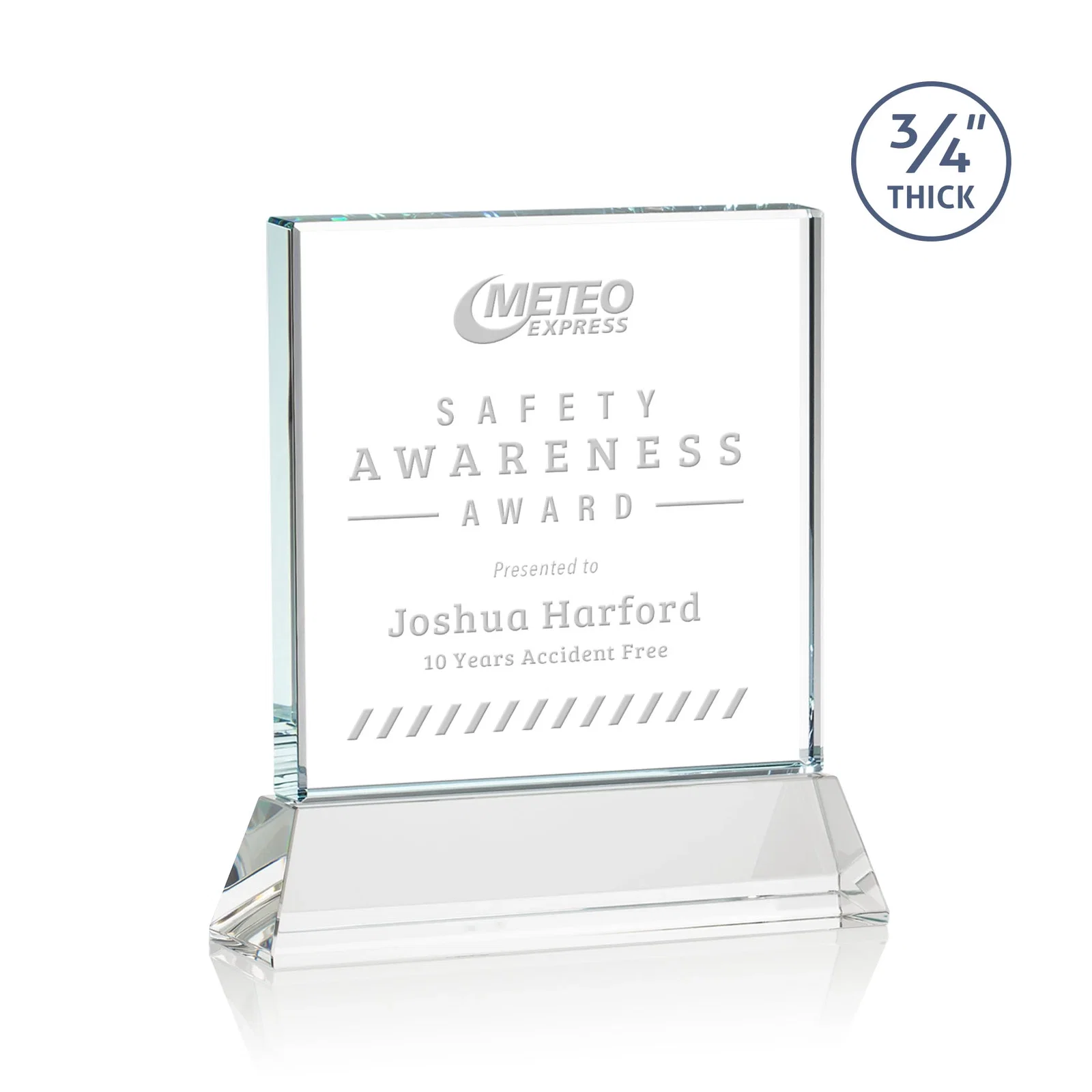 Custom Starfire Crystal Award with Decoration on Base and Crystal, awards for sales achievement awards
