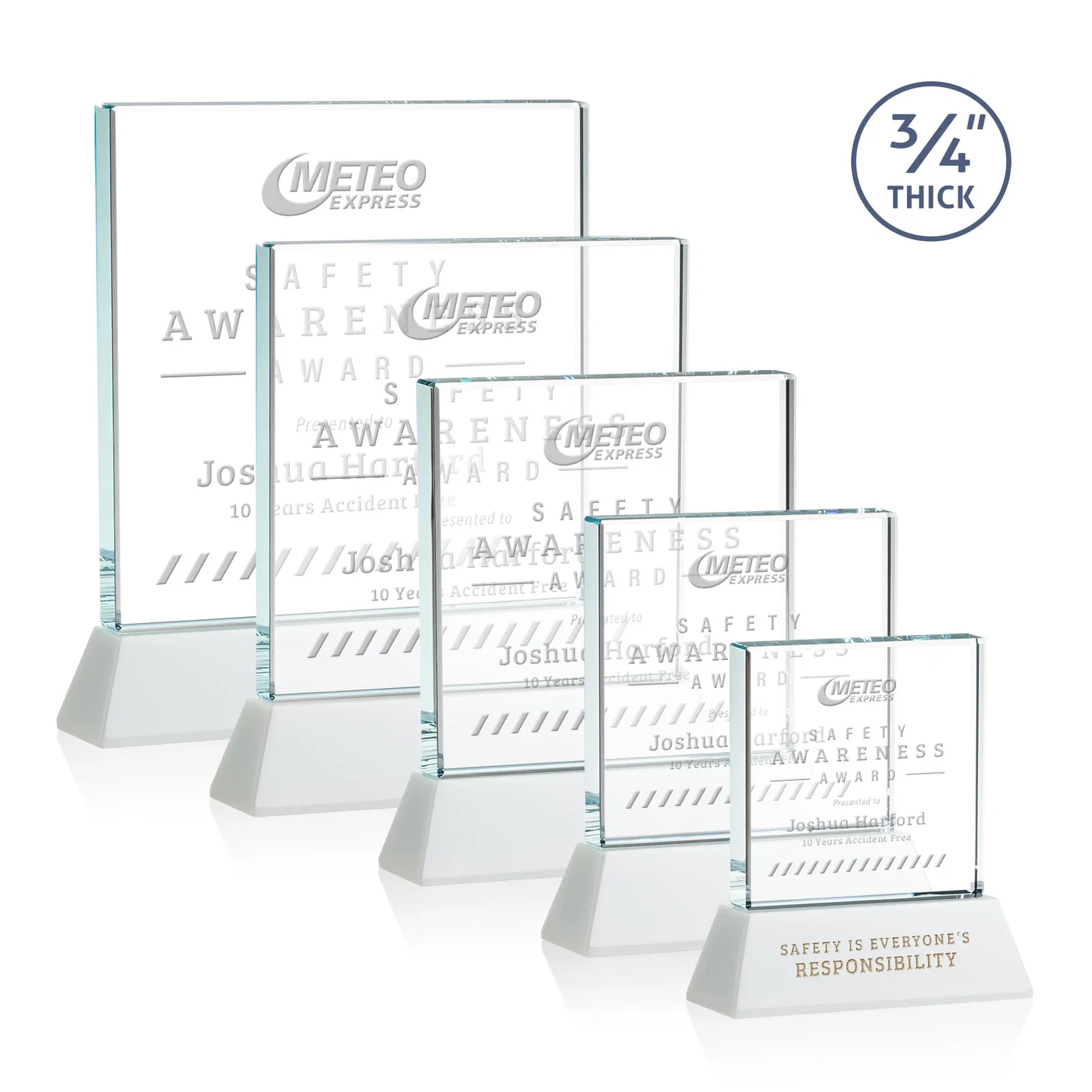 Branded Starfire Crystal Award with Decoration on Base and Crystal, awards for donor appreciation