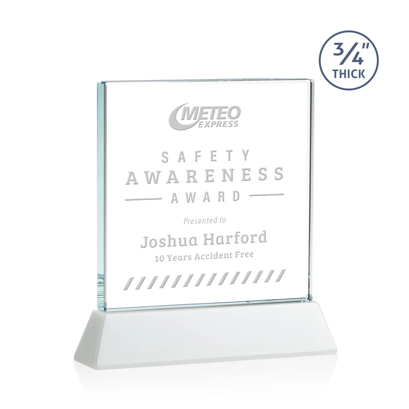 Branded Starfire Crystal Award with Decoration on Base and Crystal, awards for dealer and partner awards