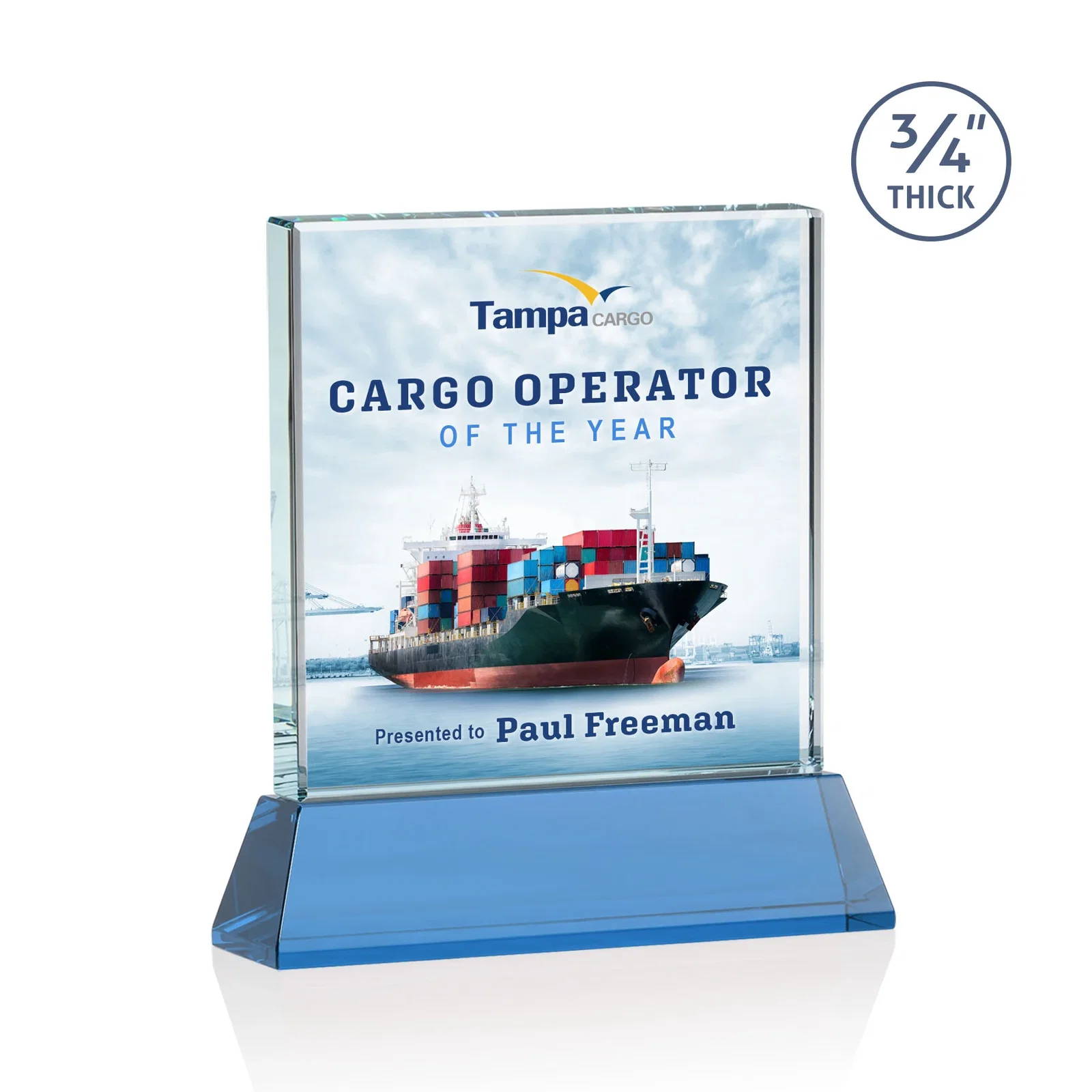 Custom Starfire Crystal Award with Decoration on Base and Crystal, awards, with your logo for sales achievement awards