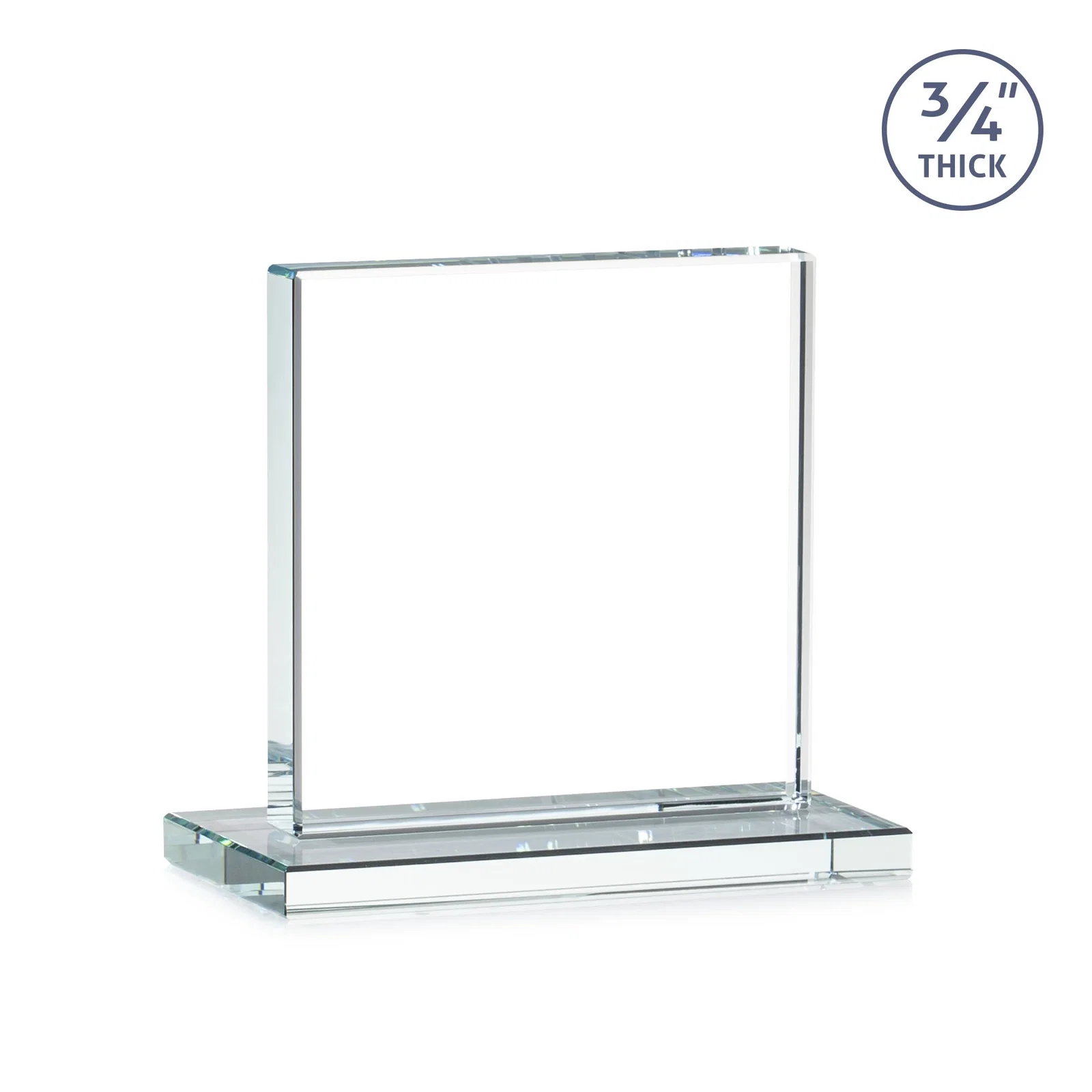 Personalized Jade Glass Square Award With Continuous Matching Base, with your logo for dealer and partner awards