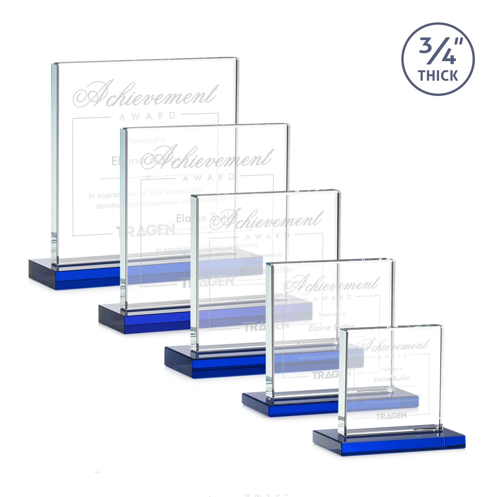 Promotional Jade Glass Square Award With Continuous Matching Base for team milestone celebrations