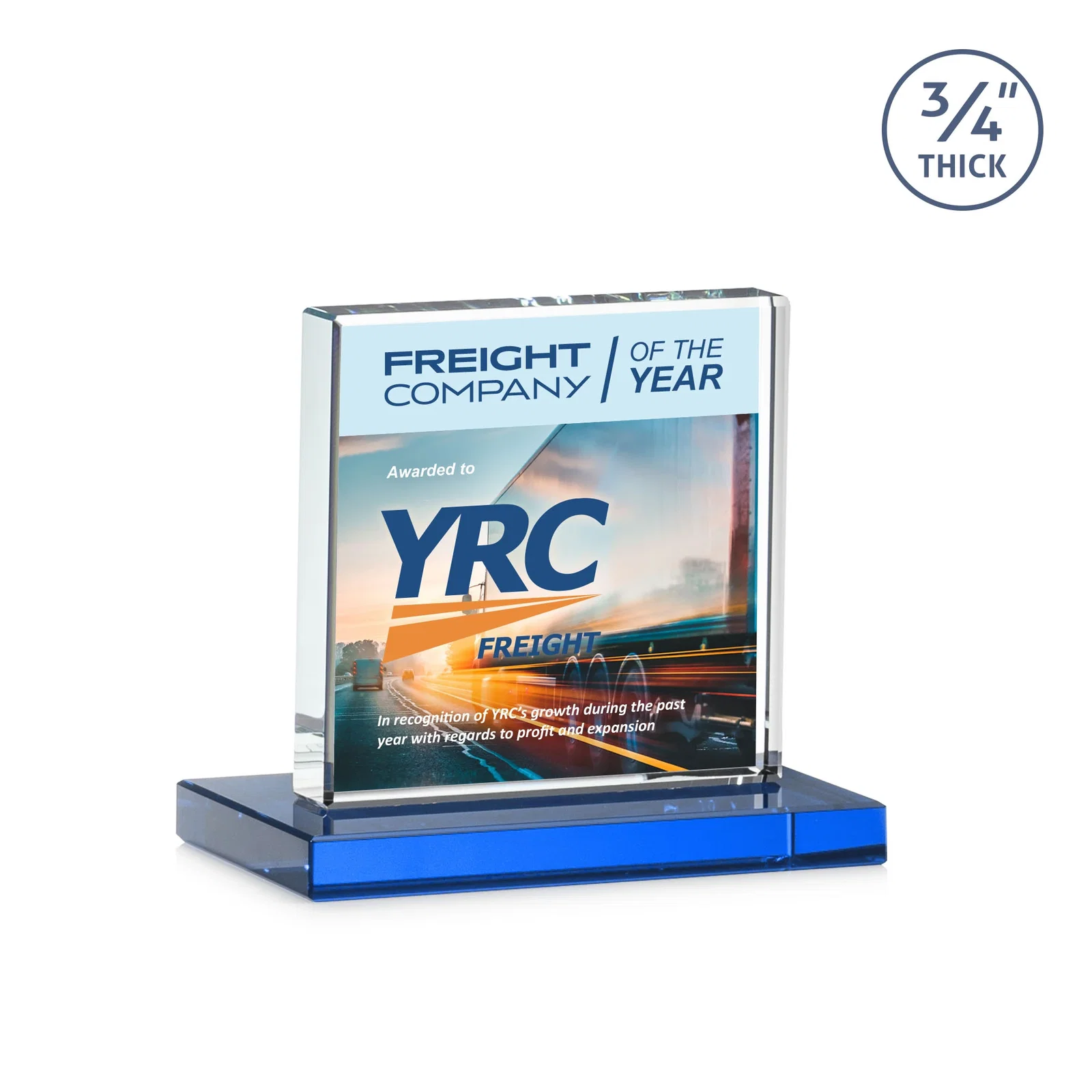 Custom Jade Glass Square Award With Continuous Matching Base, with your logo for donor appreciation