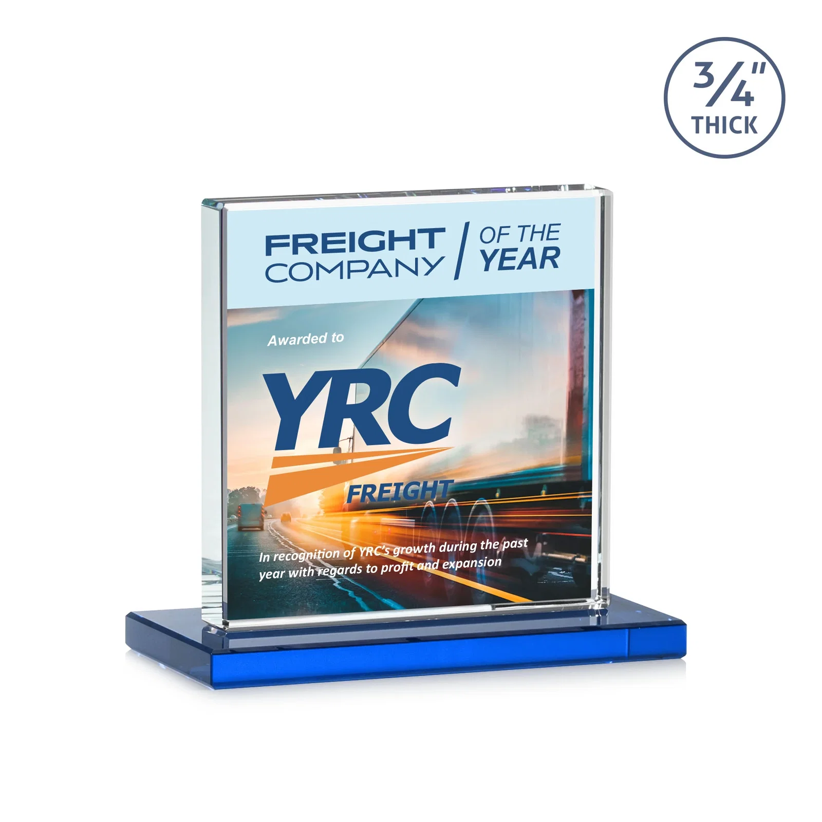 Custom Jade Glass Square Award With Continuous Matching Base, with your logo for graduation ceremonies