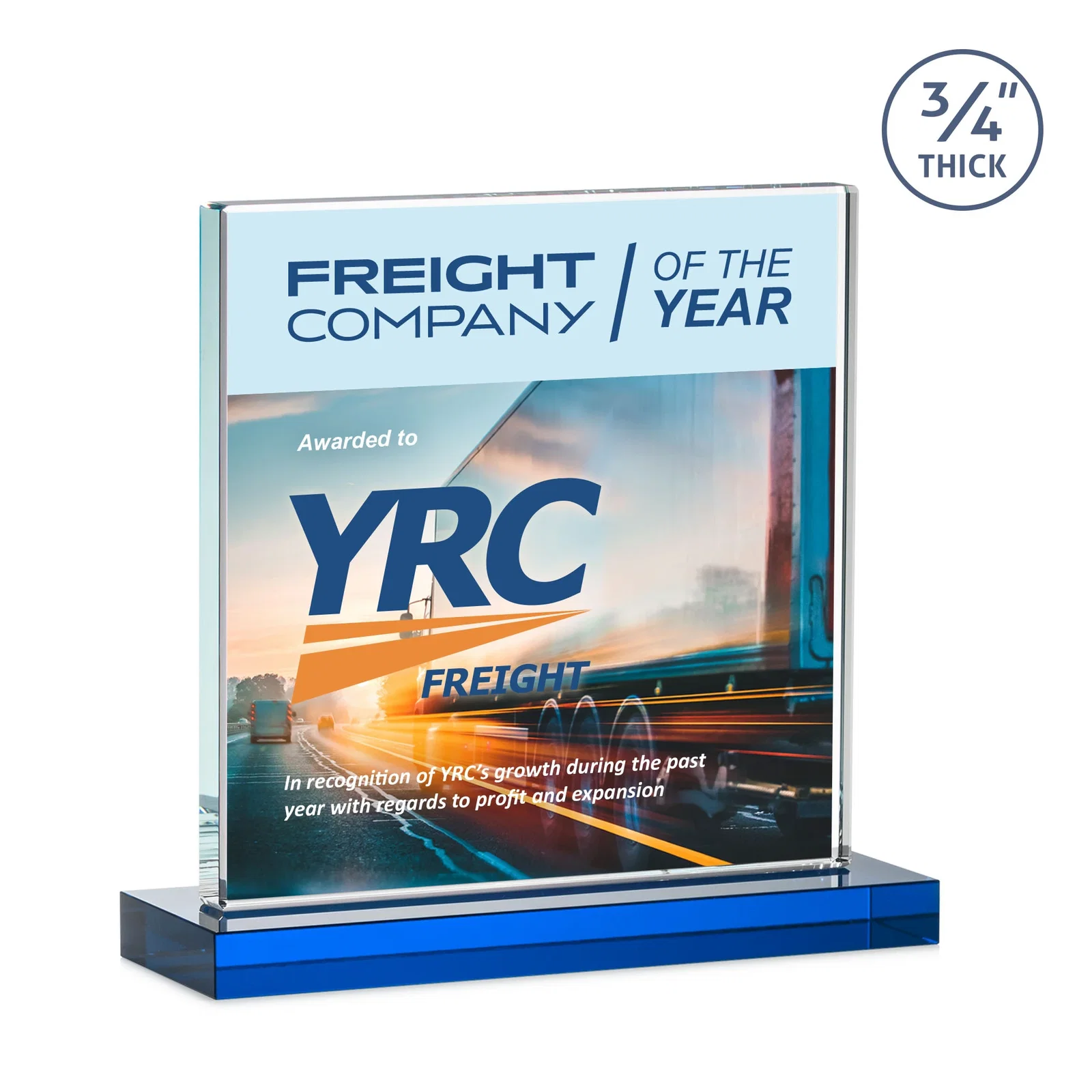 Custom Jade Glass Square Award With Continuous Matching Base, with your logo for dealer and partner awards