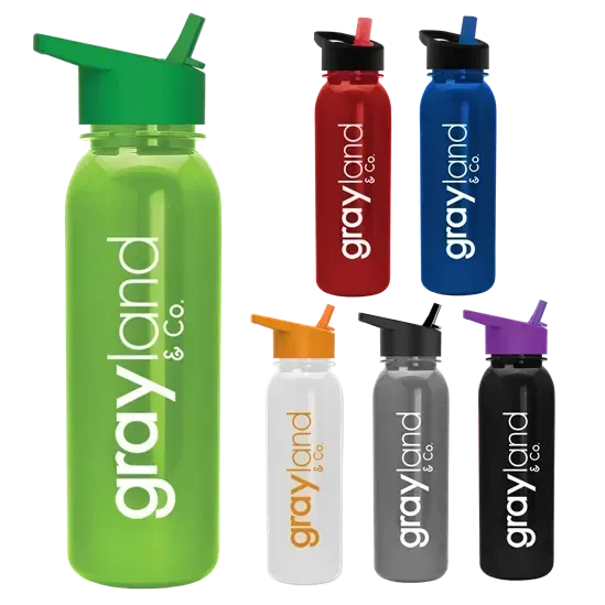 Terrain Metallike Bottle with Flip-Straw Lid (24 oz.)