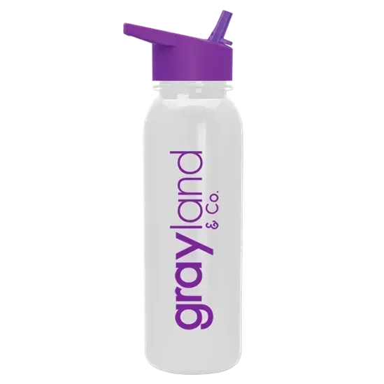 Terrain Metallike Bottle with Flip-Straw Lid (24 oz.) — view 2