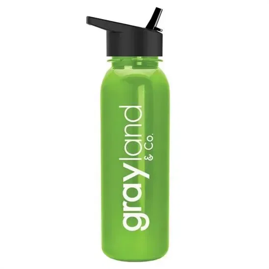 Terrain Metallike Bottle with Flip-Straw Lid (24 oz.) — view 4