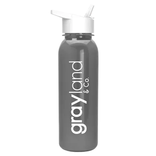 Terrain Metallike Bottle with Flip-Straw Lid (24 oz.) — view 5