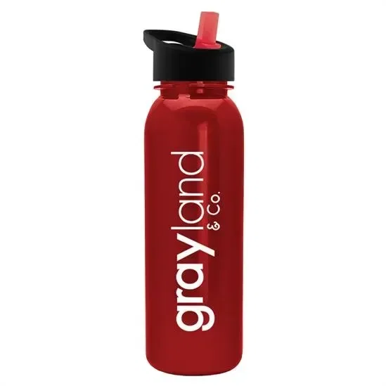Terrain Metallike Bottle with Flip-Straw Lid (24 oz.) — view 6