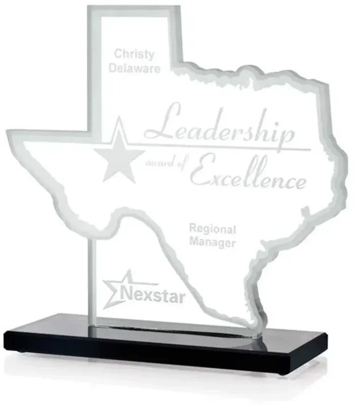 Premier Texas Waterjet Cut Starfire/Ebony Award β view 1