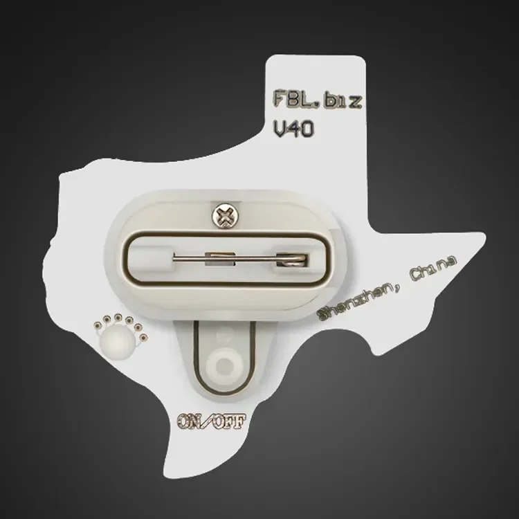 Texas State Shape Flashing Light Up Pin — view 5