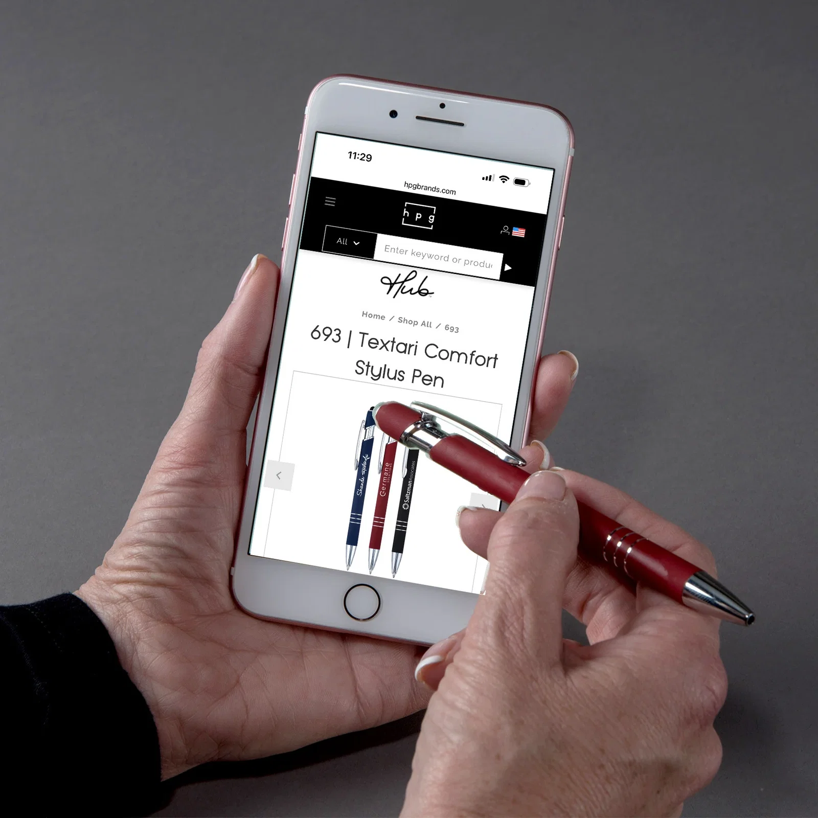 Textari® Comfort Stylus Pen in use