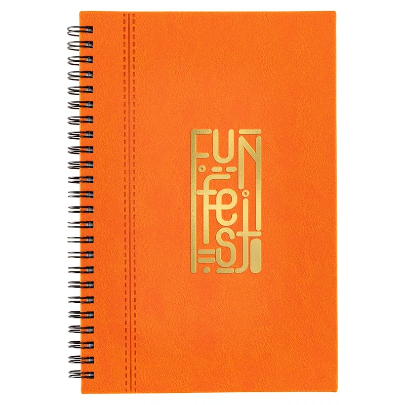 Close-up of the corner edge on The Ambassador Executive Spiral Journal