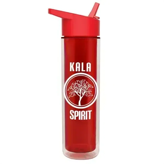 Custom Chiller Insulated Bottle with Flip Straw Lid (16 oz.) — view 3