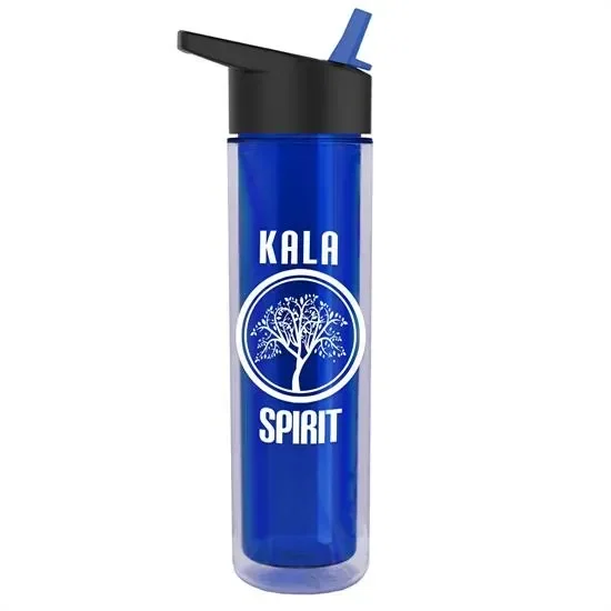 Custom Chiller Insulated Bottle with Flip Straw Lid (16 oz.) — view 4