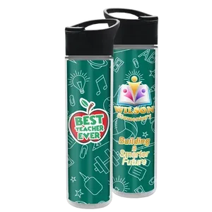 Chiller Insulated Bottle with Pop-Up Lid and Full-Color Paper Insert (16 oz.)