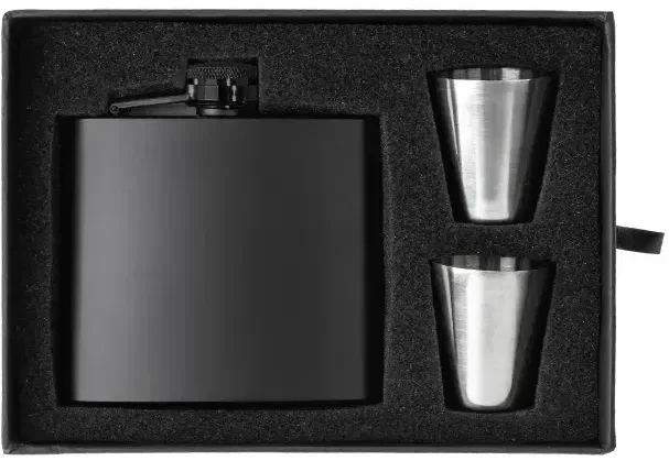 Custom Engraved Flask and Shot Glass Gift Set (5 oz.) — view 3