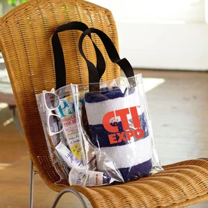 The Fan Stadium Tote, 12" x 12" x 6" Clear PVC, 1-Color Imprint