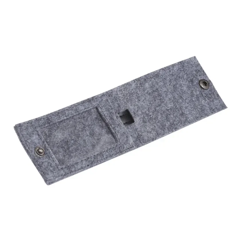 Custom Recycled Felt Luggage Tag with Pouch — view 2