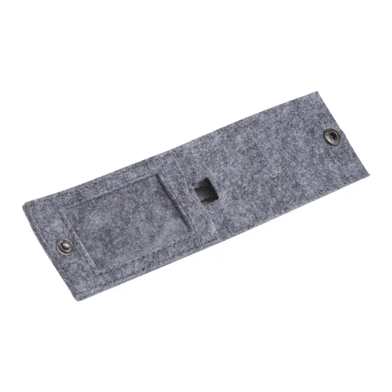 Custom Recycled Felt Luggage Tag with Pouch — view 2