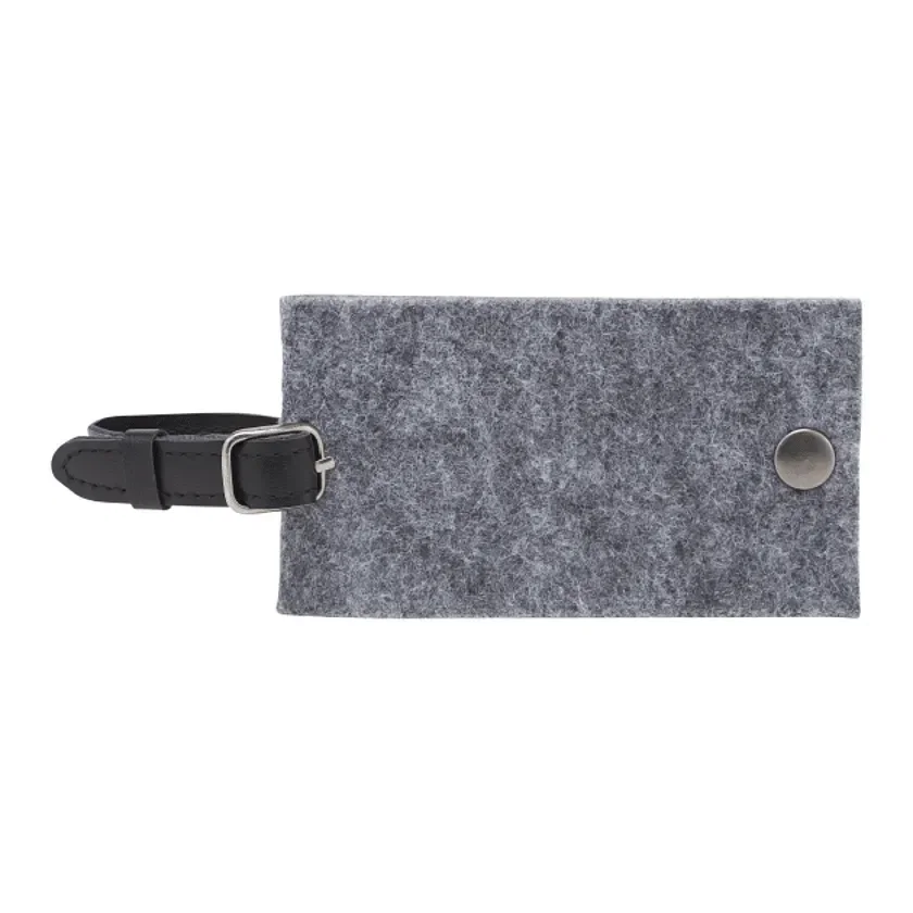 Custom Recycled Felt Luggage Tag with Pouch — view 4