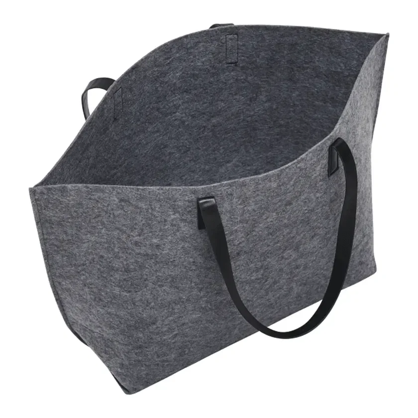 Branded Recycled Felt Shoulder Tote view 3