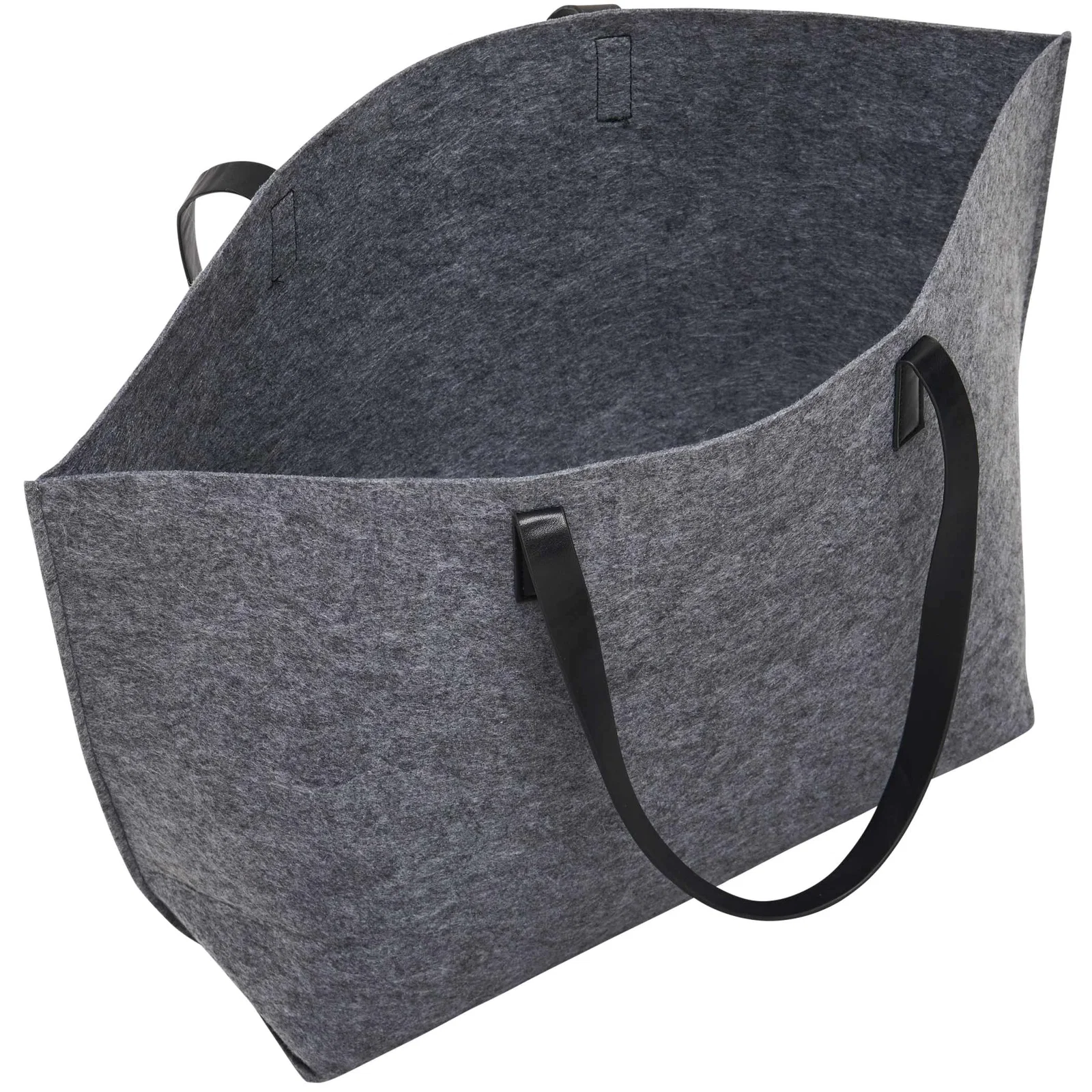 Branded Recycled Felt Shoulder Tote — view 8