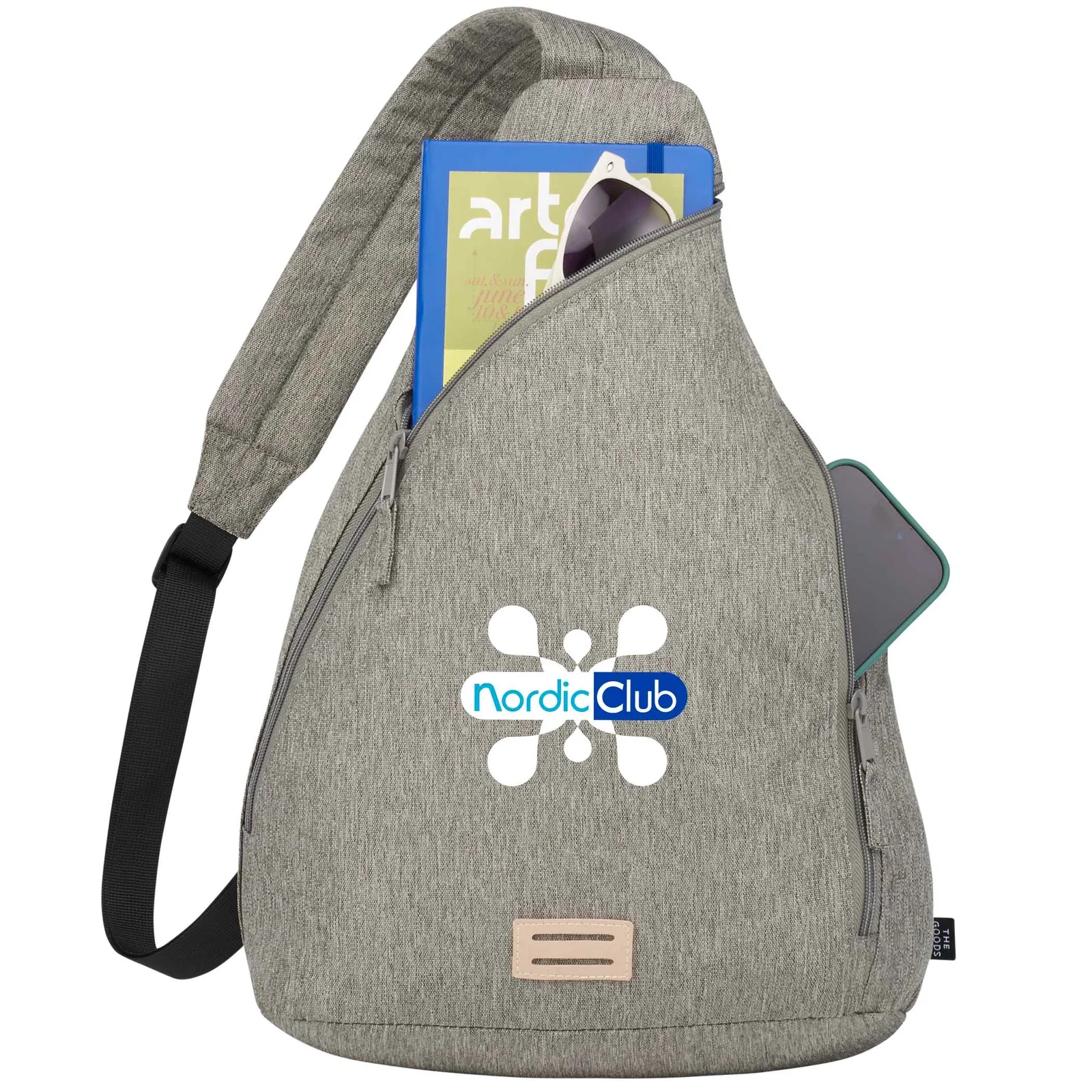 Custom EcoSmart Recycled Sling with Zippered Compartments — view 9