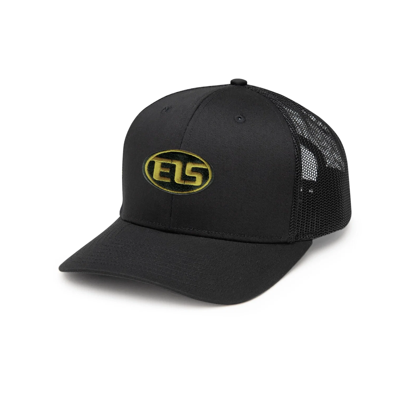 Trucker cap with a solid front and mesh back