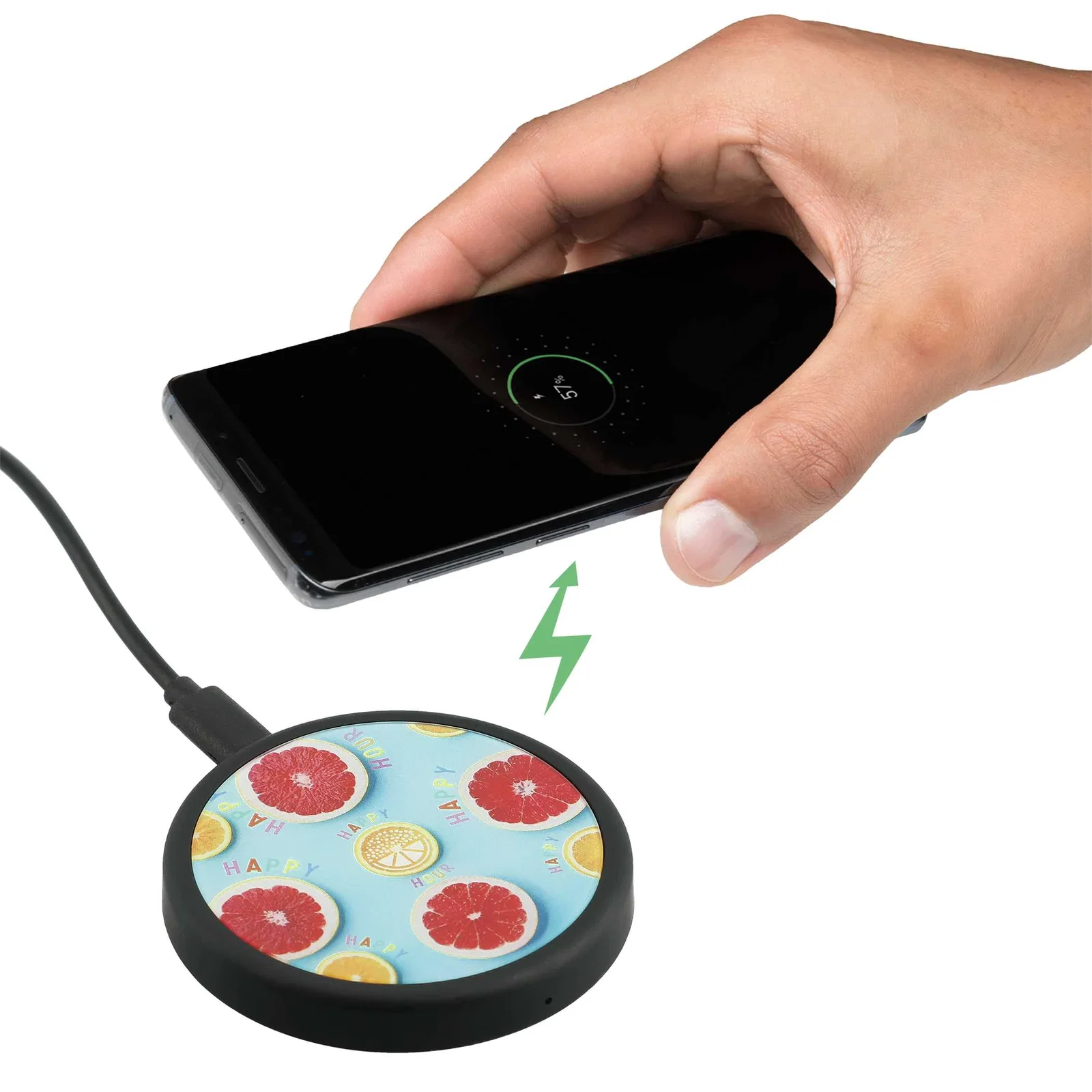 Custom Looking Glass Wireless Charging Pad — view 11