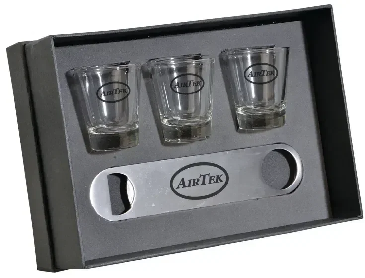 Custom Shot Glass and Speed Opener Gift Set — view 1