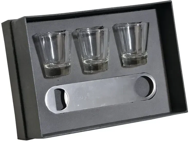 Custom Shot Glass and Speed Opener Gift Set — view 2