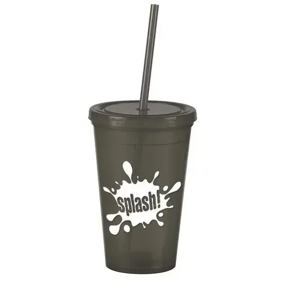 Pioneer Insulated Tumbler with Straw (16 oz.) — view 3