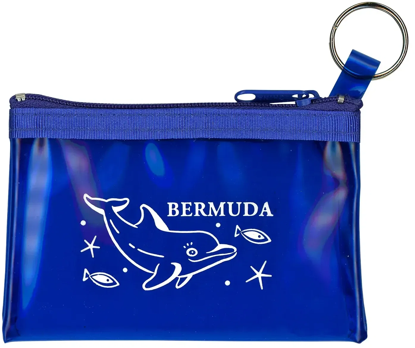 Personalized Rainbow Zip Pouch with Key Ring — view 2